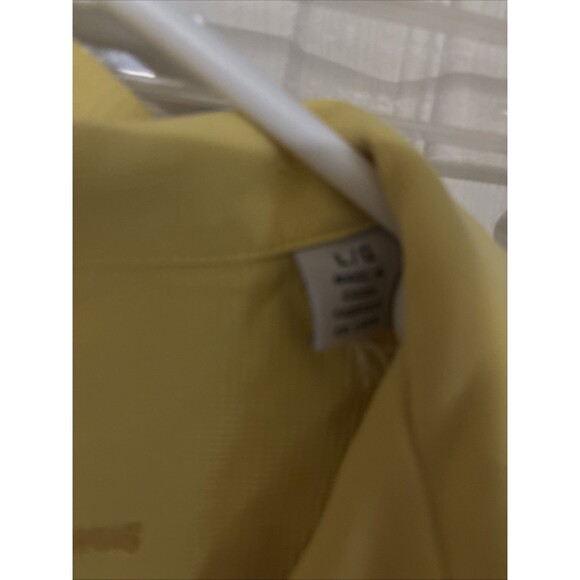 Tommy Bahama Shirt L Silk Blend Yellow Pocket Beach Button Up Short Sleeve Mens - Picture 8 of 9